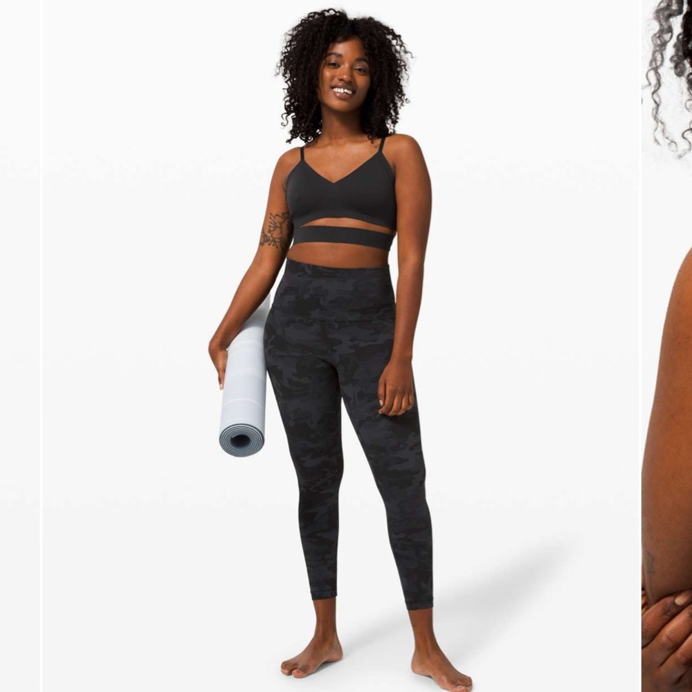 NWT * Lululemon Black Happy Warrior Bra Size 6